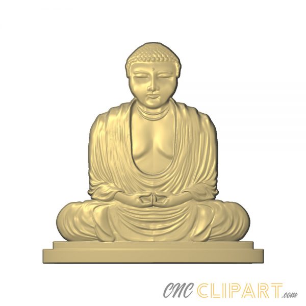 A 3D Relief Model of a sitting Buddha
