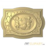 A 3D Relief Model of some framed Cherubs