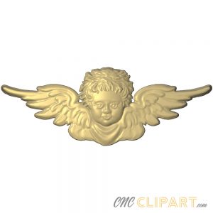 A 3D Relief Model of a Cherub with wings