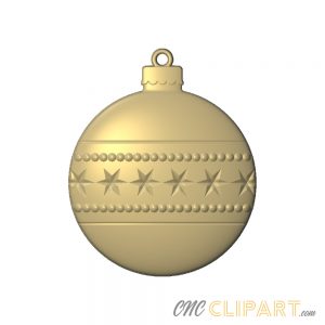 A 3D Relief Model of a Decorative Christmas Bauble