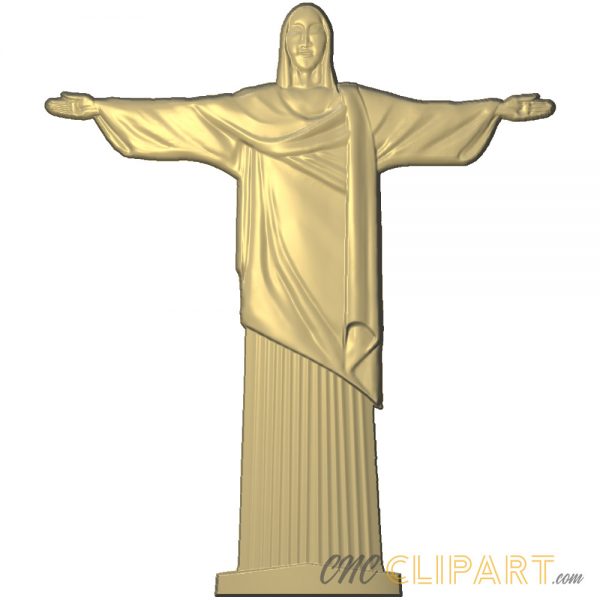 A 3D Relief Model of Christ the Redeemer statue from Brazil