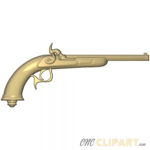 A 3D Relief Model of a Duelling Pistol
