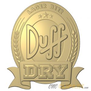 A 3D Relief Model of the Duff Dry Beer Sign