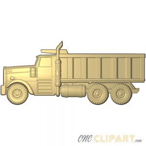 A 3D Relief Model of a Dumper Truck