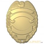 A 3D Relief Model of a Badge template with space to customize with your own text