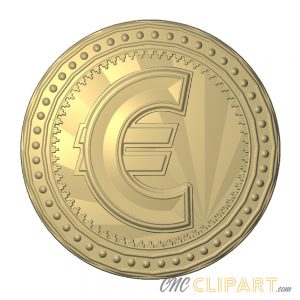 A 3D Relief Model of an illustrative Euro coin