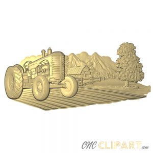 A 3D Relief Model of a Farm Tractor