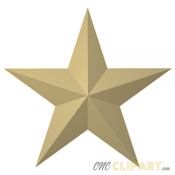 A 3D Relief Model of a 5-point star