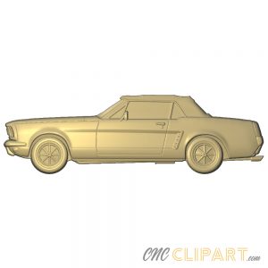 A 3D Relief Model of a Ford Mustang