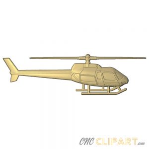 A 3D Relief Model of a Helicopter