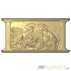 A 3D Relief Model depicting the Holy Family