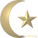 A 3D Relief Model of the Islamic Symbol of the Crescent Moon