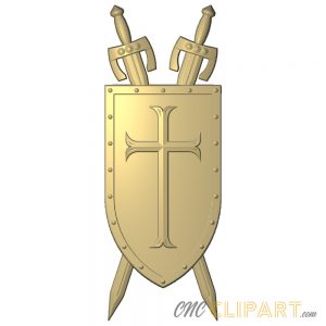 A 3D Relief Model of a Knights Templar Shield and Swords