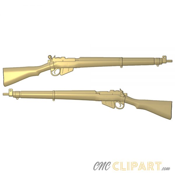 A 3D Relief Model of a pair of Lee Enfield Rifles 