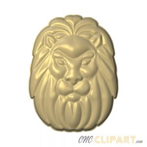 A 3D Relief Model of a Leo Head, popular in astrology