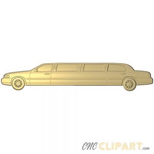 A 3D Relief Model of a Stretch Limousine
