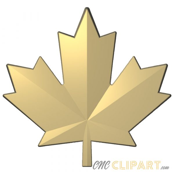 A 3D Relief Model depicting a Canadian Maple Leaf