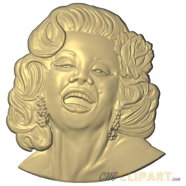 A 3D Relief Model of Marilyn Monroe
