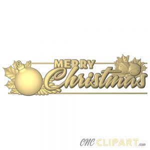 A 3D Relief Model of a Merry Christmas sign