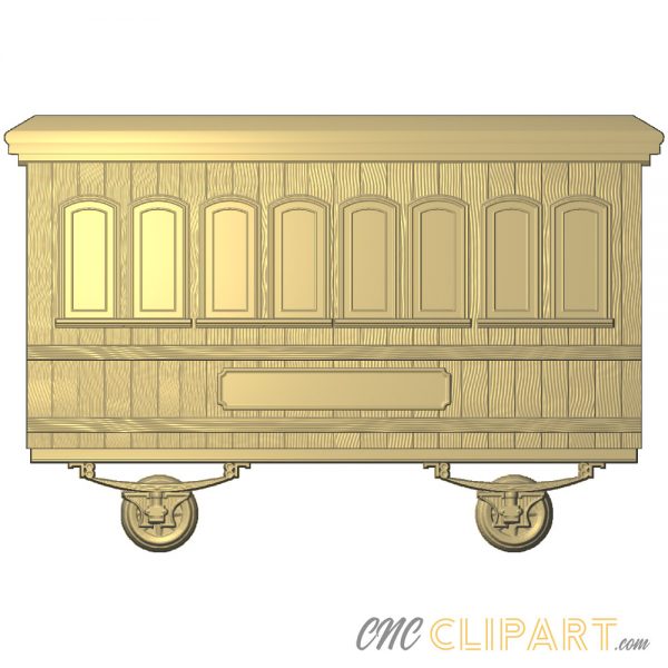 A 3D Relief Model of a Rail Passenger Coach Wagon