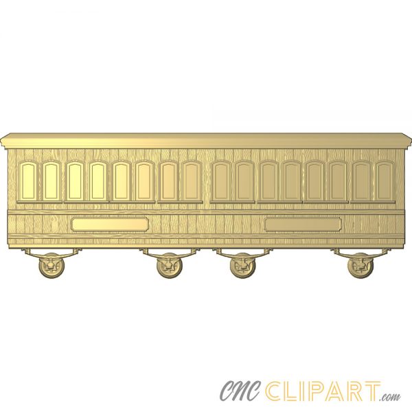 A 3D Relief Model of a Rail Passenger Coach Wagon
