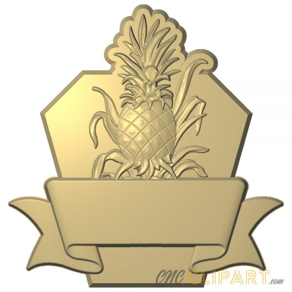 A 3D Relief Model of Pineapple sign base