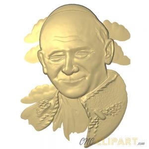 A 3D Relief Model of Pope John Paul II