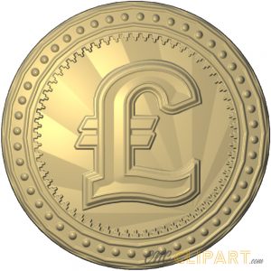 A 3D Relief Model of an illustrative Pound Sterling coin
