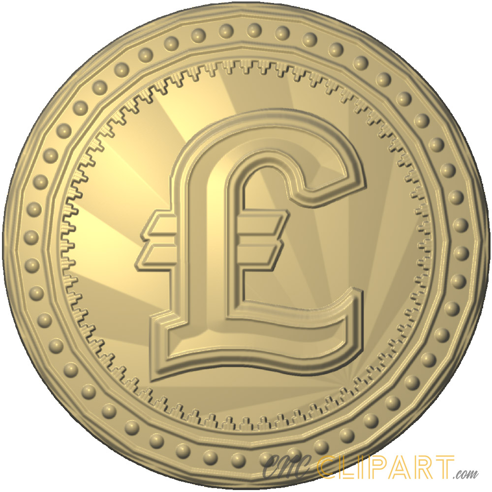 A 3D Relief Model of an illustrative Pound Sterling coin