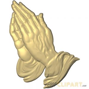 A 3D Relief Model of praying hands