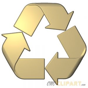 A 3D Relief Model of the Recycling Symbol