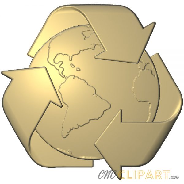 A 3D Relief Model of the Global Recycling Symbol