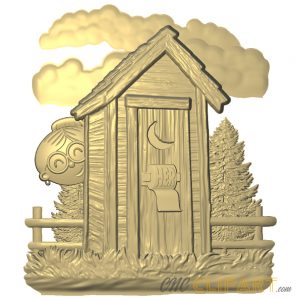 A 3D Relief Model of a design that can be used as a female restroom sign