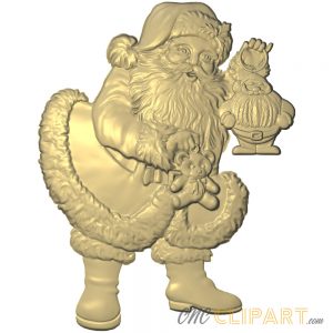 A 3D Relief Model of a Traditional Father Christmas