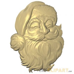 A 3D Relief Model of a traditional Father Christmas face