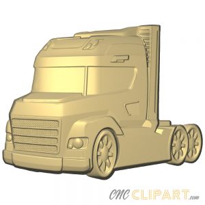 A 3D Relief Model of a Truck Cab