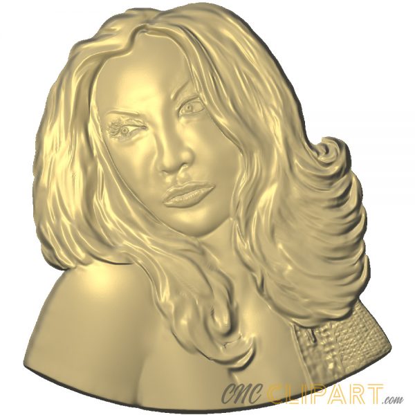 A 3D Relief Model of a woman's face