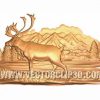2009 Deer on a lake relief model