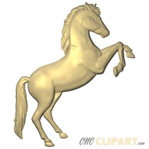 A 3D Relief Model of a bucking Horse