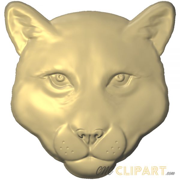 A 3D Relief Model of a Cougar Head