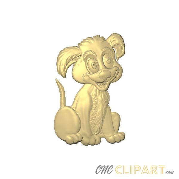 A 3D Relief Model of a Cute Doge, modelled in a comic style