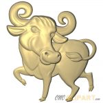 A 3D Relief Model of a Cute Elephant, modelled in a comic style