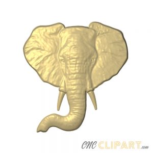 A 3D Relief Model of an Elephant Head