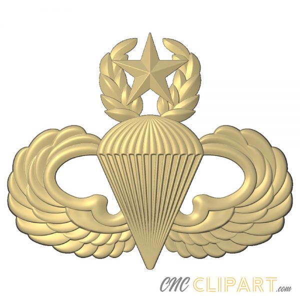 A 3D Relief Model of the US Airborne Master Insignia