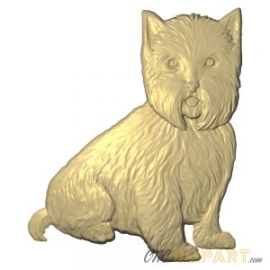A 3D Relief Model of a West Highland Terrier