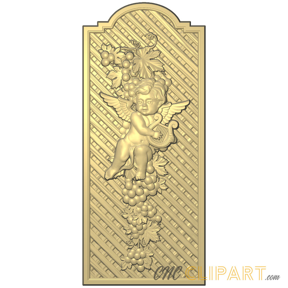 A 3D Relief Model of a Cherub Lattice Panel Design