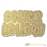 A 3D Relief Model of Easter Holiday text