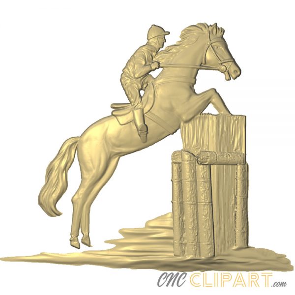 A 3D Relief Model of Equestrian Sports or Show Jumping