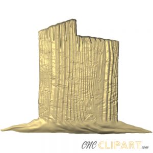 A 3D Relief Model of a half sawn tree stump
