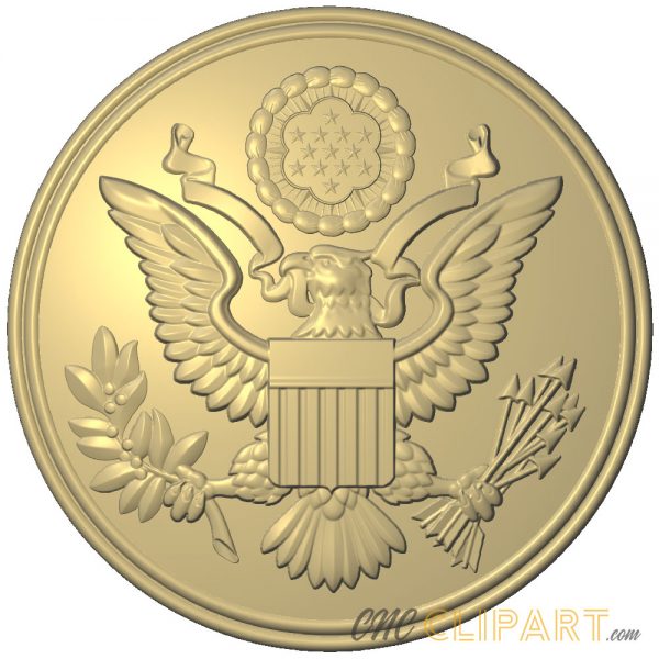 A 3D Relief model of the Seal of the United States of America